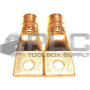 NEW LOT OF 2 ILSCO CSWS-500-12 COPPER COMPRESSION LUGS *READ*