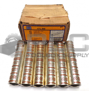 NEW BOX OF 6  ILSCO CTL-500 COPPER COMPRESSION SLEEVE
