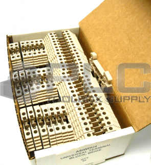 NEW BOX OF 50 AUTOMATION SYSTEMS INC ASIWDU4 TERMINAL BLOCK BEIGE UKJ-W4