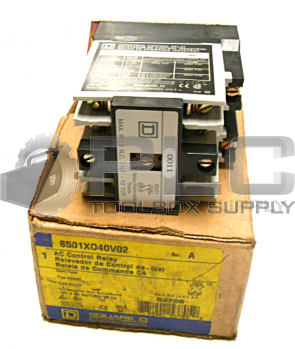NEW SQUARE D 8501X040V02 /A AC CONTROL RELAY 