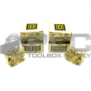 LOT OF 2 NEW SQUARE D 9001-KA1 CONTACT BLOCK 9001KA1