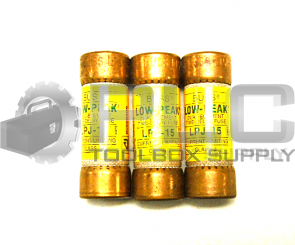 LOT OF 3 NEW LOW-PEAK LPJ-15 FUSE DUEL ELEMENT 