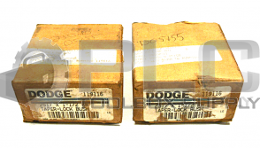 NEW LOT OF 2 DODGE 119116 TAPER BUSHING 