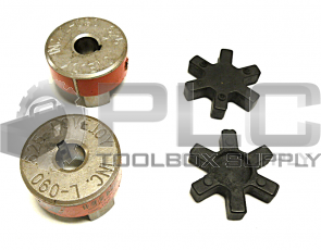 NEW LOT OF 2 LOVEJOY L-090 .625 JAW COUPLING WITH RUBBER SPIDER INSERT 