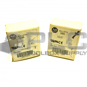 LOT OF 2 NEW ALLEN BRADLEY 595-B02 AUXILIARY CONTACT SERIES B 