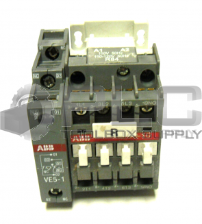 NEW ABB A9-30-10 CONTACTOR 4 POLE W/VE5-1 MECHANICAL INTERLOCK SWITCH