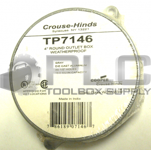 NEW CROUSE-HINDS TP7146 ROUND OUTLET BOX WEATHERPROOF 4"