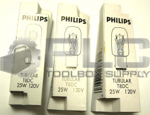 LOT OF 3 NEW PHILIPS 25T8/DC INCANDESCENT LAMP