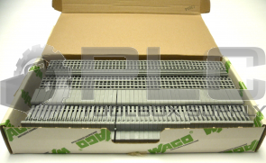 NEW WAGO 280-833 4 POS TERMINAL BLOCK BOX OF 100 GRAY