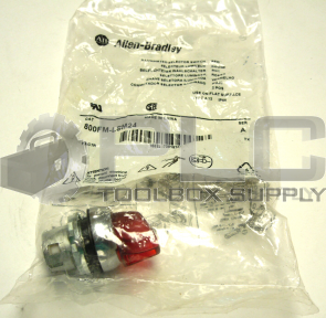 NEW ALLEN BRADLEY 800FM-LSM24 /SER A ILLUMINATED SELECTOR SWITCH RED