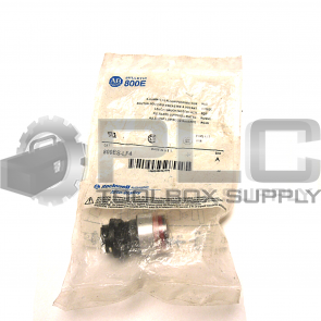 NEW ALLEN BRADLEY 800ES-LF4 /SER A ILLUMINATED FLUSH PUSH BUTTON RED