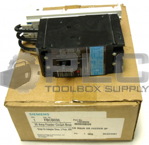 NEW SIEMENS FBCB030 SNAP ON ADAPTER SHOE 3 POLE ED63B030