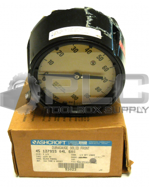 ASHCROFT 45 1279SS 04L DURAGAUGE 0-100 PSI SIZE 4 1/2 