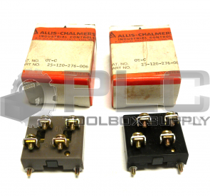 NEW LOT OF 2 ALLIS CHALMERS OT-C CONTACT BLOCKS 25-120-276-006