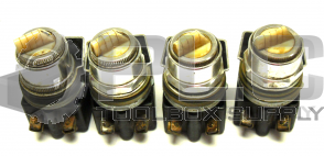 LOT OF 4 SQUARE D 9001 KM 1 /SER F LIGHT MODULE WITH SELECTOR SWITCH WHITE