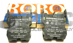 NEW LOT OF 2 SIEMENS-ALLIS P30CB01 CONTACT BLOCK