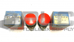 LOT OF 2 NEW IN BOX WESTINGHOUSE OT2D2 RED FLUSH PUSH BUTTON OPERATOR