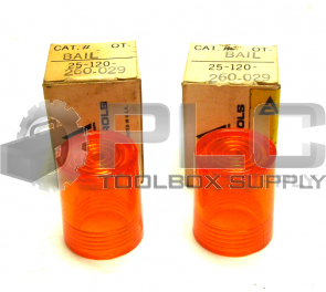 LOT OF 2 ALLIS-CHALMERS OT-BAIL REPLACEMENT LENS AMBER 25-120-260-029