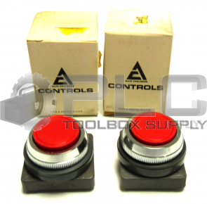 NEW LOT OF 2 ALLIS-CHALMERS OT-P1R PUSH BUTTON RED 25-120-240-002