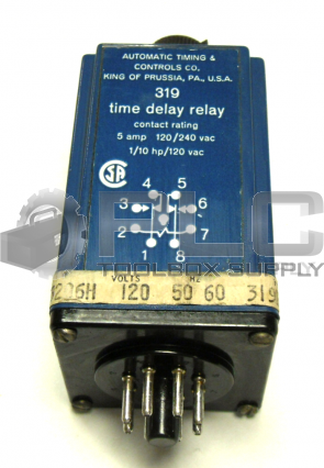 ATC 319B101Q1C TIME DELAY RELAY 5AMP 120/240 VAC