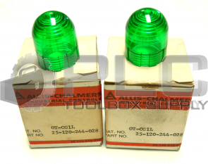 NEW LOT OF 2 ALLIS-CHALMERS OT-CG1L GREEN REPLACEMENT LENS