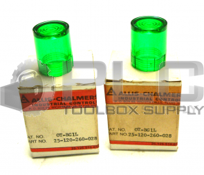 NEW LOT OF 2 ALLIS-CHALMERS OT-BG1L REPLACEMENT LENS GREEN