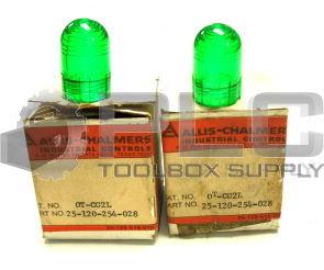 NEW LOT OF 2 ALLIS-CHALMERS OT-CG2L REPLACEMENT LENS GREEN