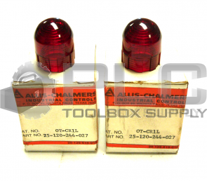 NEW LOT OF 2 ALLIS-CHALMERS OT-CR1L REPLACEMENT LENS RED