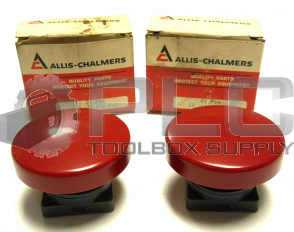 NEW LOT OF 2 ALLIS-CHALMERS OT-P9R CLASS OT PUSHBUTTON RED 25.120.240.086