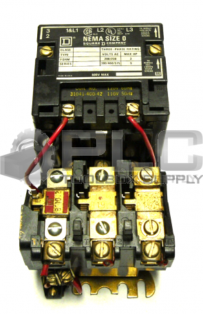 SQUARE D SBG 2 CLASS 8536 NEMA SIZE 0 STARTER /SER A *READ*