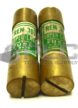 LOT OF 2 NEW SUPER-LAG REN 30 RENEWABLE FUSE 