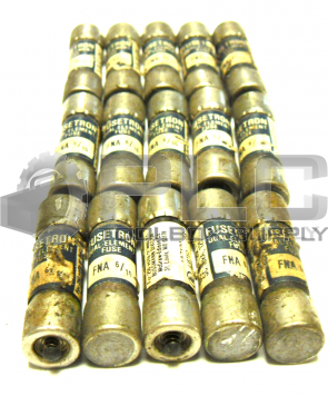 LOT OF 15 FUSETRON FNA 6/10 DUAL ELEMENT FUSE