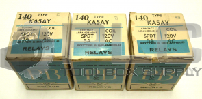 NEW LOT OF 3 POTTER & BRUMFIELD KA5AY MECHANICAL RELAY