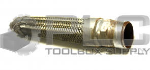 NEW STAINLESS STEEL BRAIDED TUBE 14 1/4'' X 1 3/4'' THREADED