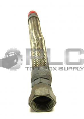 NEW STAINLESS STEEL BRAIDED TUBE 13'' X 1 '' THREADED