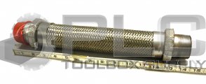 NEW STAINLESS STEEL BRAIDED TUBE 14 3/4'' X 1 3/4 '' THREADED