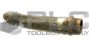 NEW STAINLESS STEEL BRAIDED TUBE 14 1/2'' X 1 1/2 '' THREADED