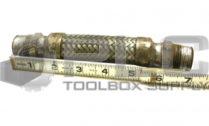 NEW STAINLESS STEEL BRAIDED TUBE 7 1/2'' X 1'' THREADED