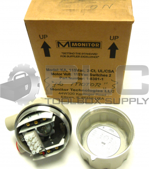 NEW MONITOR TECHNOLOGIES 1-8301-1 MONITOR BIN LEVEL MODEL KA 115VAC  NO MOTOR