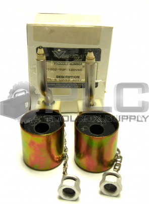 NEW LOT OF 2 VERSA P-1002-90P-120V60 COIL AND COVER ASSEMBLY