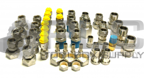 NEW LOT OF 48 SWAGELOK 1 1/2'' , 1'', 13/16'' UNION COUPLING  316