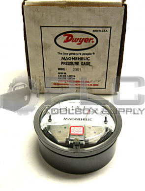 NEW DWYER 2301 GAUGE -.5-.5 INCHES OF WATER 
