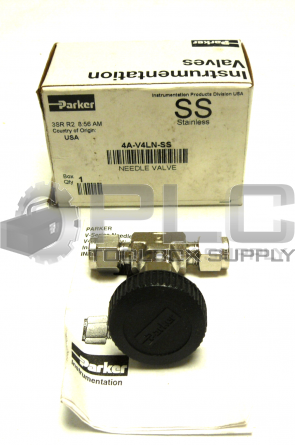 NEW PARKER 4A-V4LN-SS NEEDLE VALVE V SERIES 1/4"