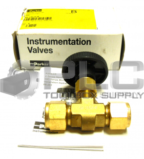 NEW IN BOX PARKER 8Z-V6LN-B NEEDLE VALVE 3/8INCH