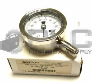 NEW ASHCROFT 25-1009-SW-02L-100 GAUGE 0-100 PSI 