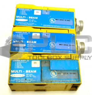LOT OF 3 BANNER EX A1 MULIT-BEAM POWER BLOCK  INPUT-120VAC 50/60HZ