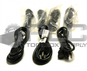 LOT OF 7 BLACK POWER CORD CN-05120P-50586-24V-K772 POWER CABLE 