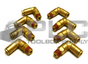 NEW LOT OF 8 90 DEGREE COUPLING FITTING 1/4" BRASS