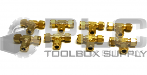 NEW LOT OF 8 SWAGELOK 3 WAY UNION FITTING 5/8"  TEE BRASS