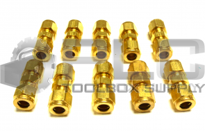 NEW LOT OF 10 PARKER 1/2" UNION TUBE B-600-6 BRASS